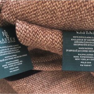 Lauren Ralph Lauren | Wool Tweed (2X) Pillow Shams Cover Buttons Velvet
